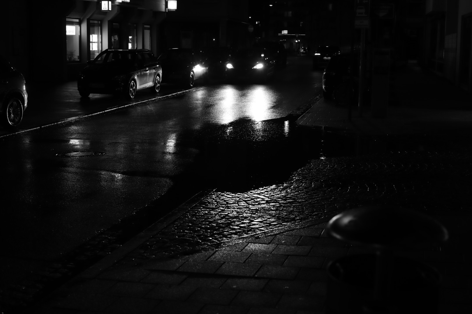 wet dark street