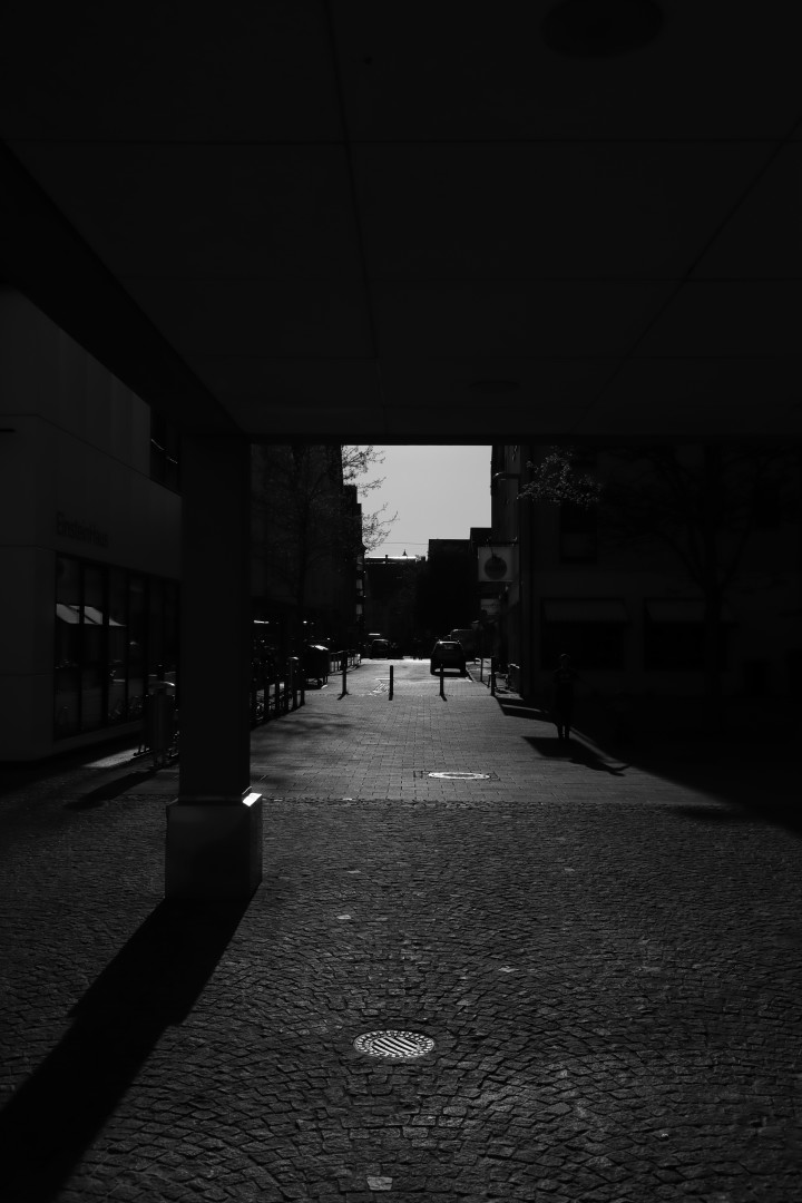 light and shadow in the city